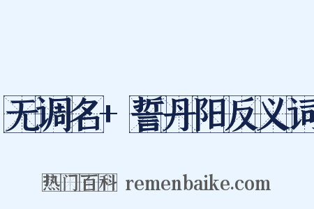 无调名+誓丹阳反义词是什么意思的图片